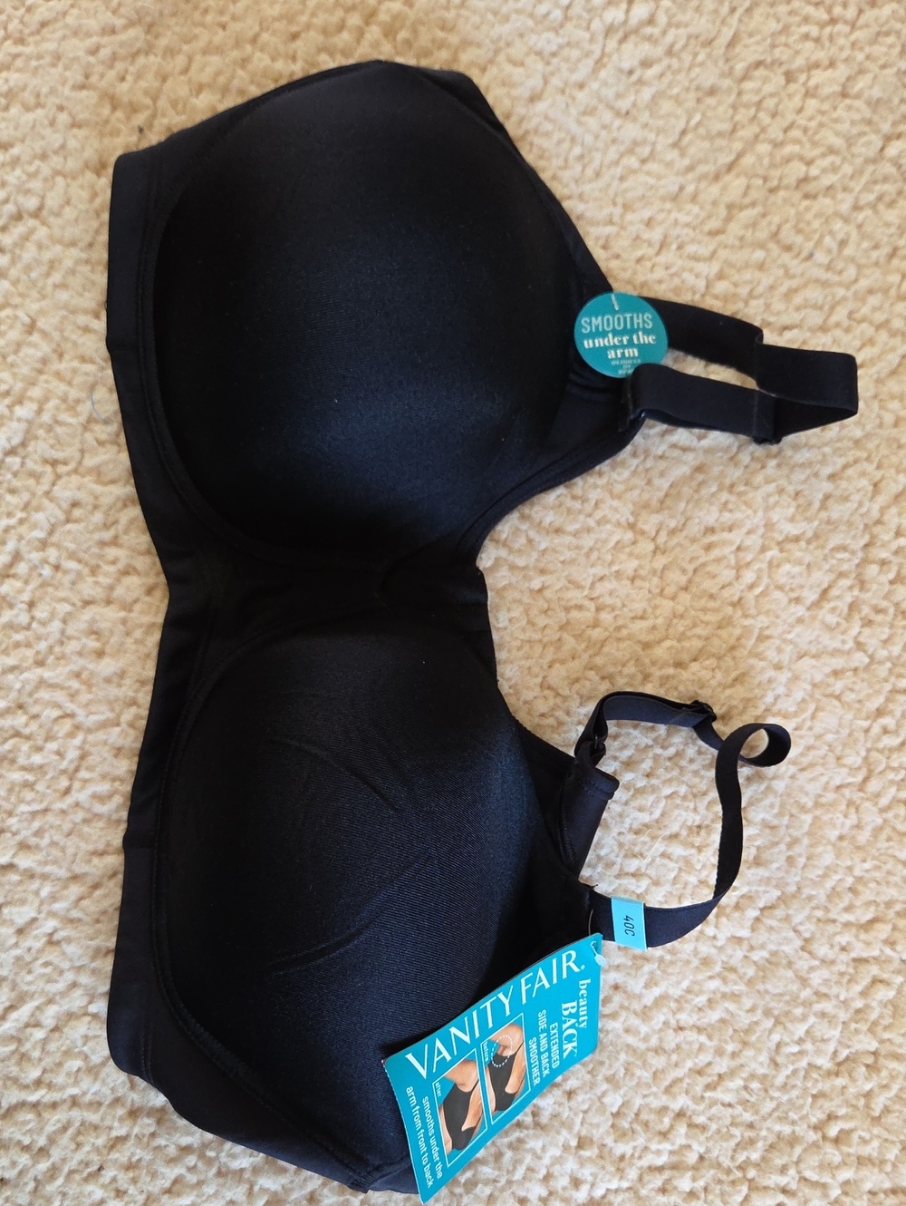 Vanity Fair Black Wireless Bra